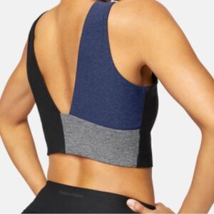Outdoor Voices Black/Navy/Graphite Venus Crop Tank Top